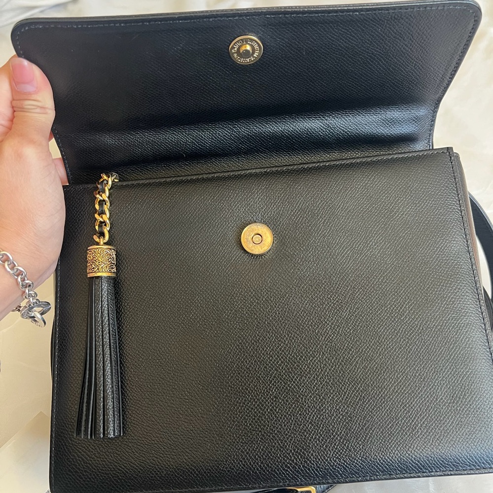 Valentino Garavani Black Leather Shoulder Bag - Picture 13 of 15